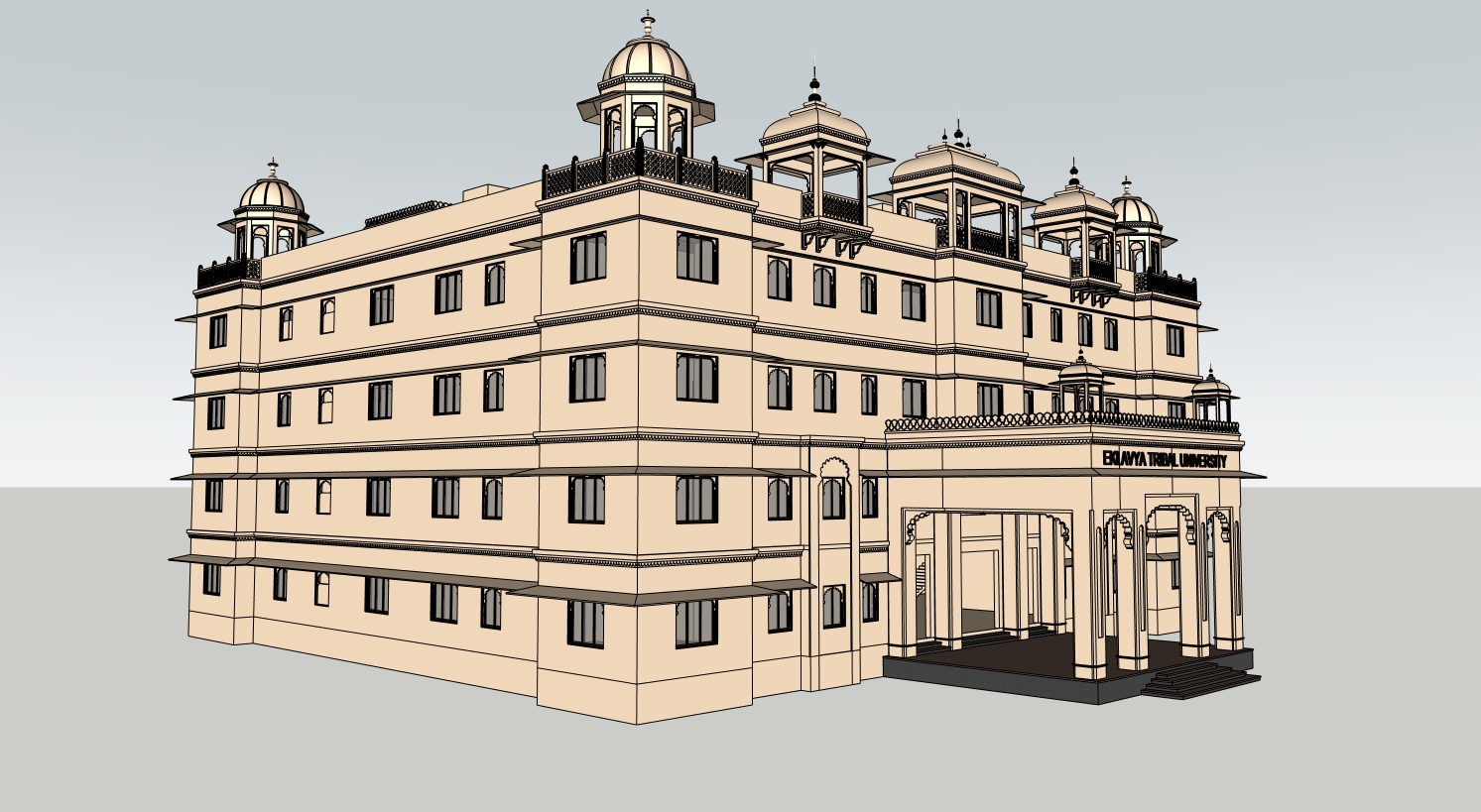 Proposed Eklavya Tribal University architectural concept